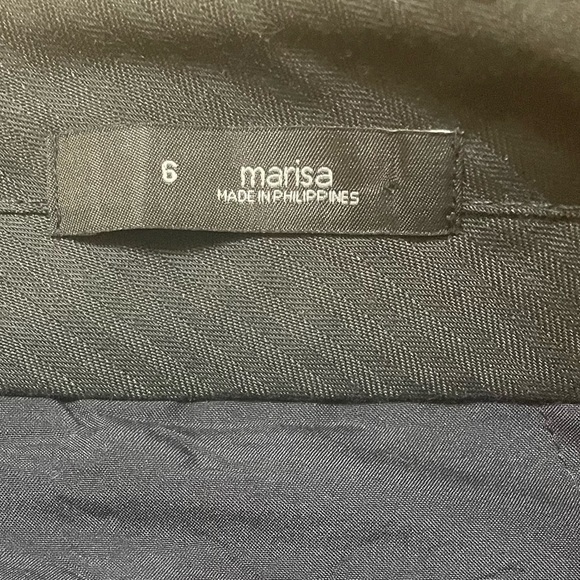 Loft Marisa Black & Orange Floral Pattern Ankle Pants Size 6 Office Business - Picture 4 of 9